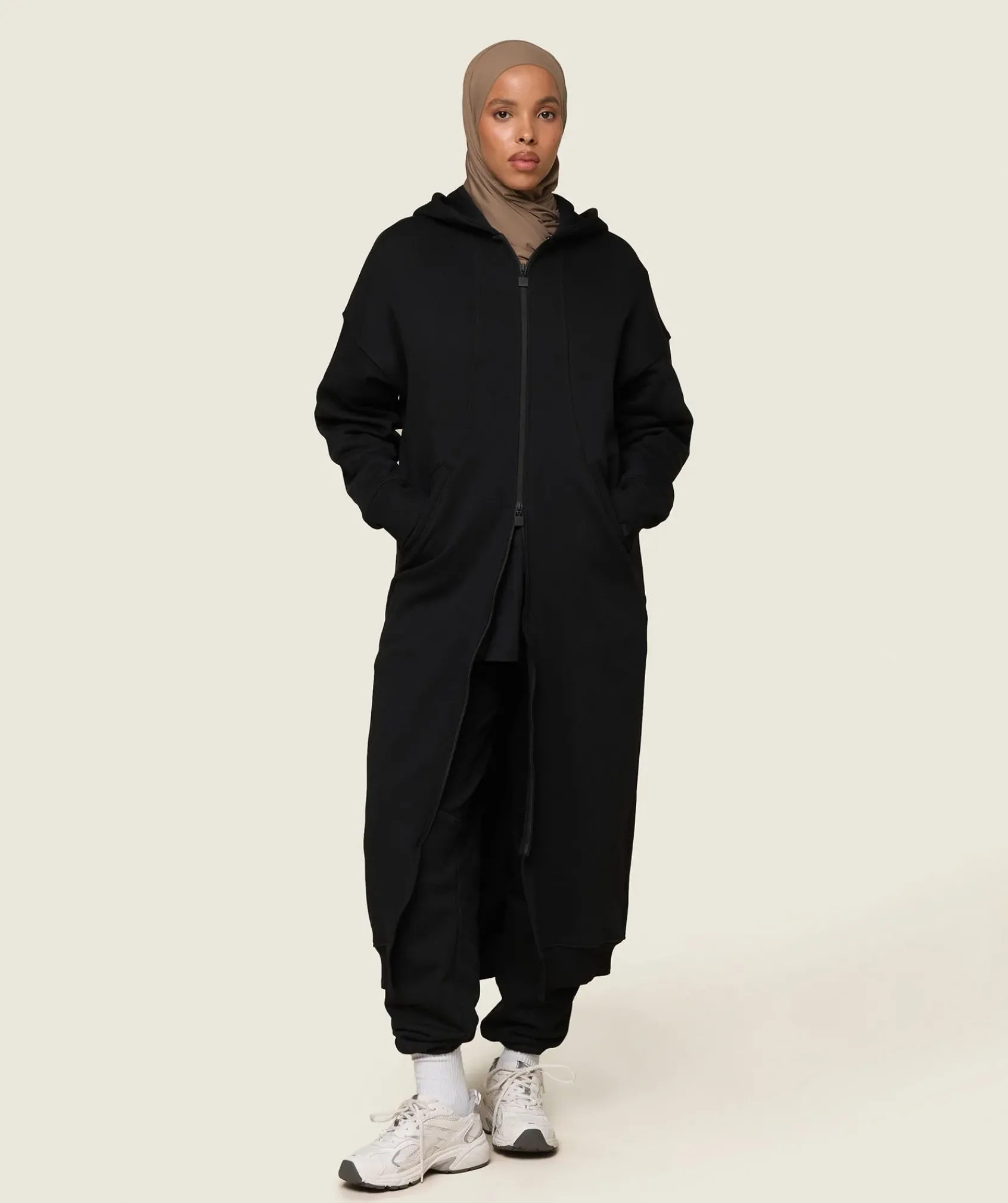 DAMES Gymshark Bedekkende Sportkleding|Sportjacks*GS x Leana Deeb Oversized Longline Zip Through