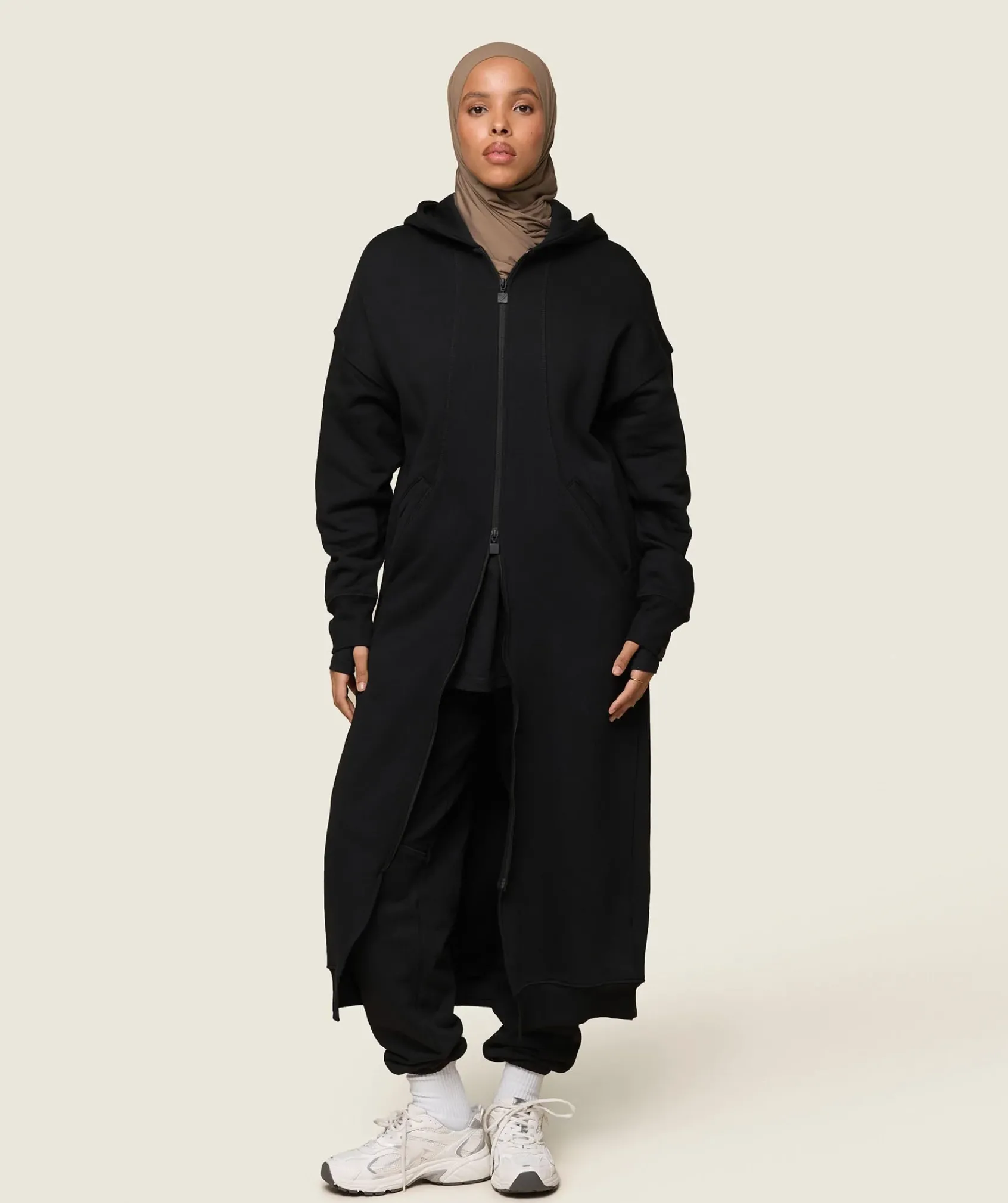 DAMES Gymshark Bedekkende Sportkleding|Sportjacks*GS x Leana Deeb Oversized Longline Zip Through