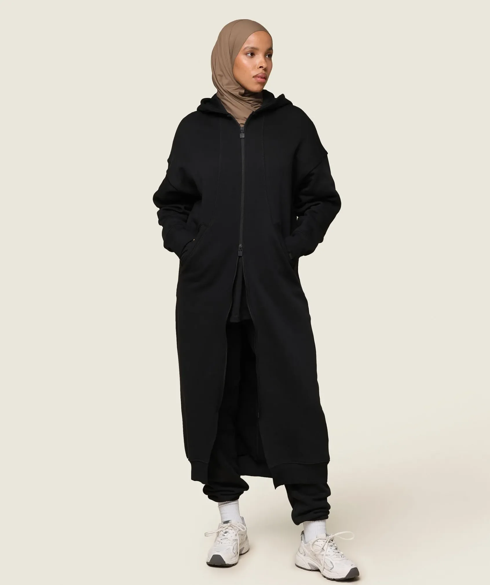 DAMES Gymshark Bedekkende Sportkleding|Sportjacks*GS x Leana Deeb Oversized Longline Zip Through