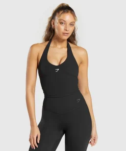 DAMES Gymshark Croptops|Tanktops*Halter Neck Cami with Shelf