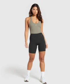 DAMES Gymshark Croptops|T-shirts*Halter Neck Cami with Shelf
