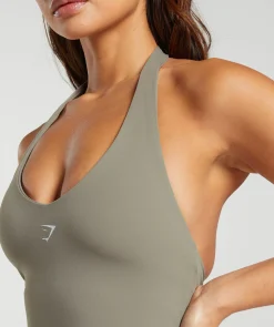 DAMES Gymshark Croptops|T-shirts*Halter Neck Cami with Shelf