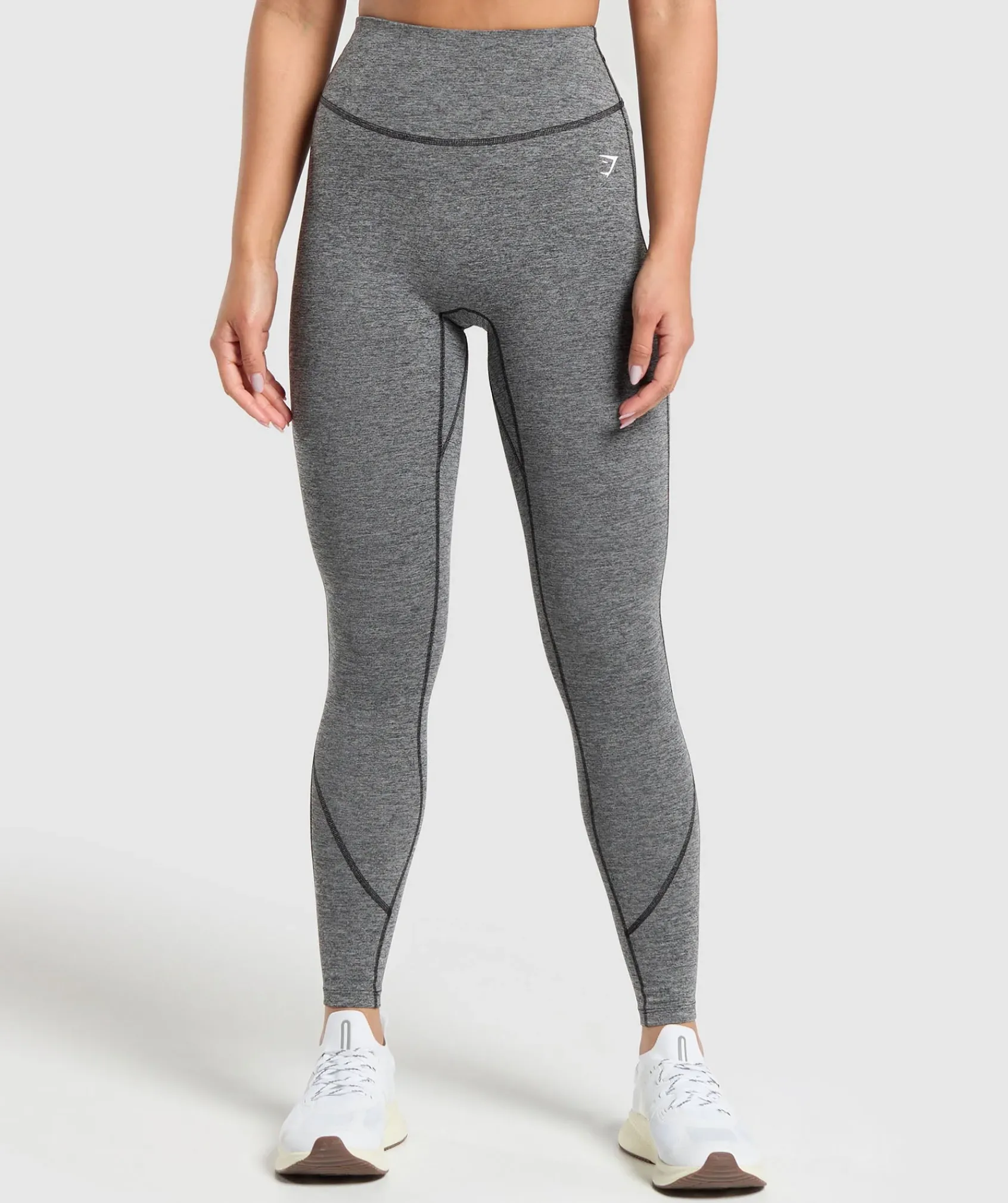 DAMES Gymshark Zwarte Leggings*Heart Marl Leggings