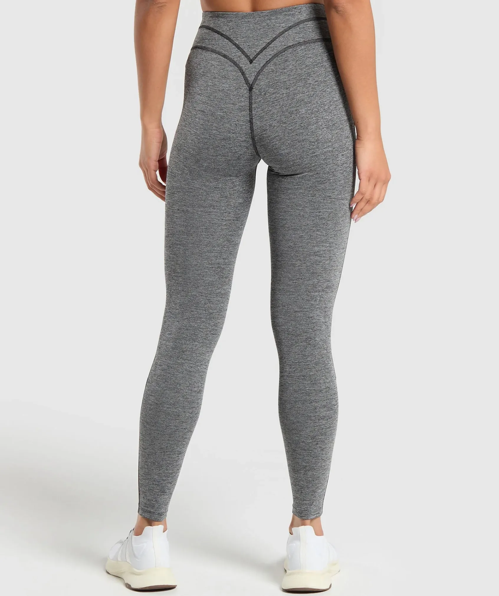 DAMES Gymshark Zwarte Leggings*Heart Marl Leggings