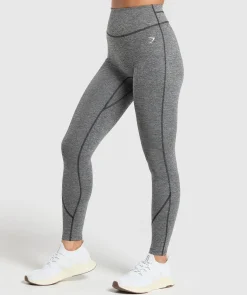 DAMES Gymshark Zwarte Leggings*Heart Marl Leggings