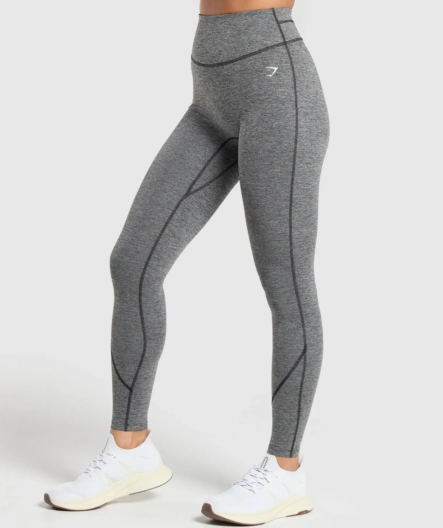 DAMES Gymshark Zwarte Leggings*Heart Marl Leggings