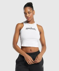 DAMES Gymshark Croptops|Tanktops*Heavy Flex Graphic Midi Tank