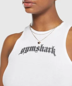 DAMES Gymshark Croptops|Tanktops*Heavy Flex Graphic Midi Tank