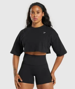 DAMES Gymshark Croptops|T-shirts*Heavyweight Cotton Crop T-Shirt