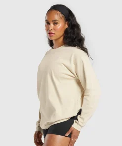 DAMES Gymshark Bedekkende Sportkleding|T-shirts*Heavyweight Cotton Long Sleeve Top
