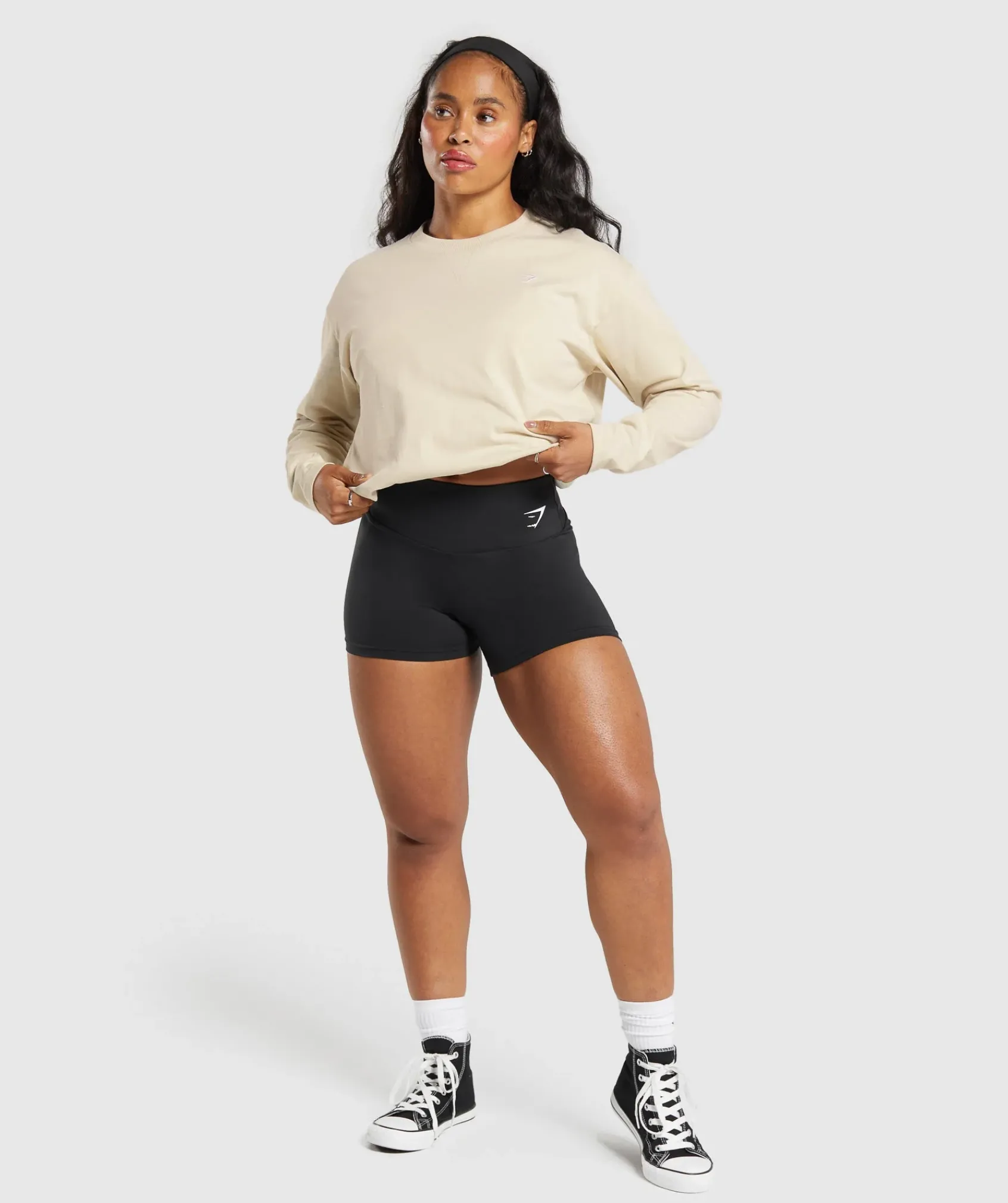 DAMES Gymshark Bedekkende Sportkleding|T-shirts*Heavyweight Cotton Long Sleeve Top