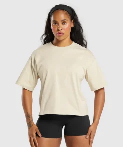 DAMES Gymshark T-shirts*Heavyweight Cotton T-Shirt