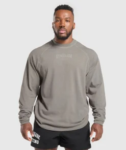 Heren Gymshark T-shirts*Heavyweight Long Sleeve T-Shirt