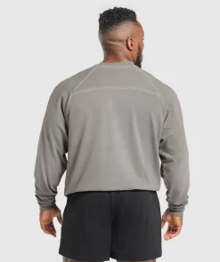 Heren Gymshark T-shirts*Heavyweight Long Sleeve T-Shirt
