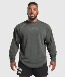 Heren Gymshark T-shirts*Heavyweight Long Sleeve T-Shirt