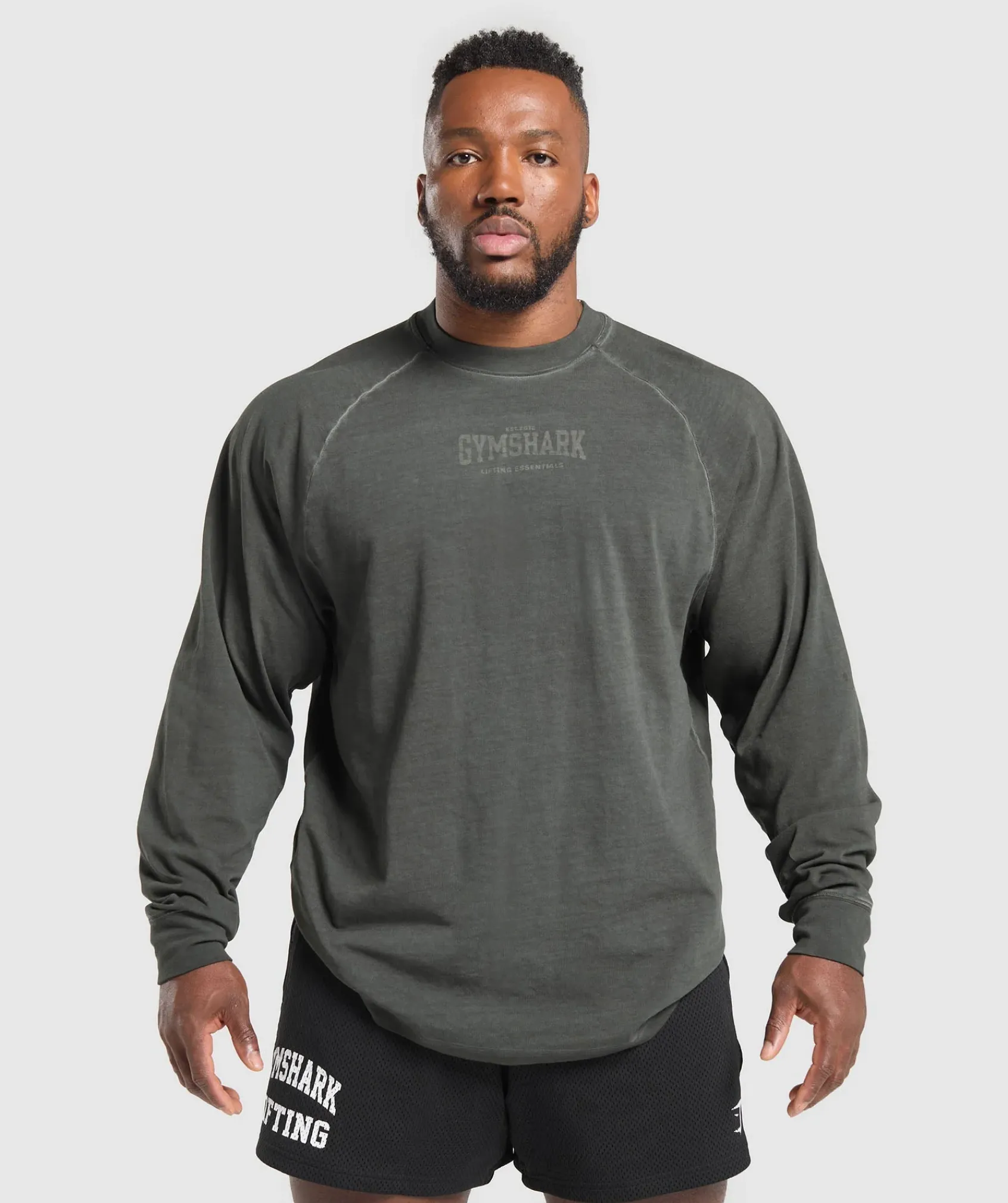 Heren Gymshark T-shirts*Heavyweight Long Sleeve T-Shirt