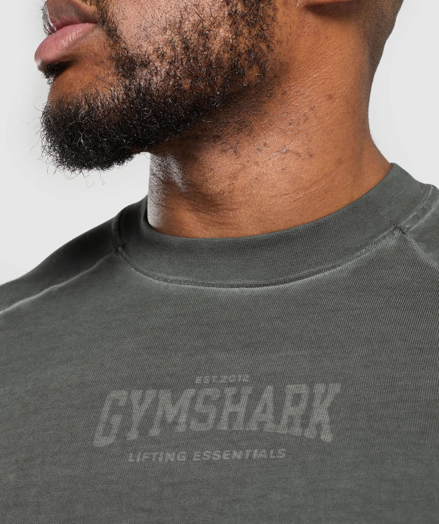 Heren Gymshark T-shirts*Heavyweight Long Sleeve T-Shirt