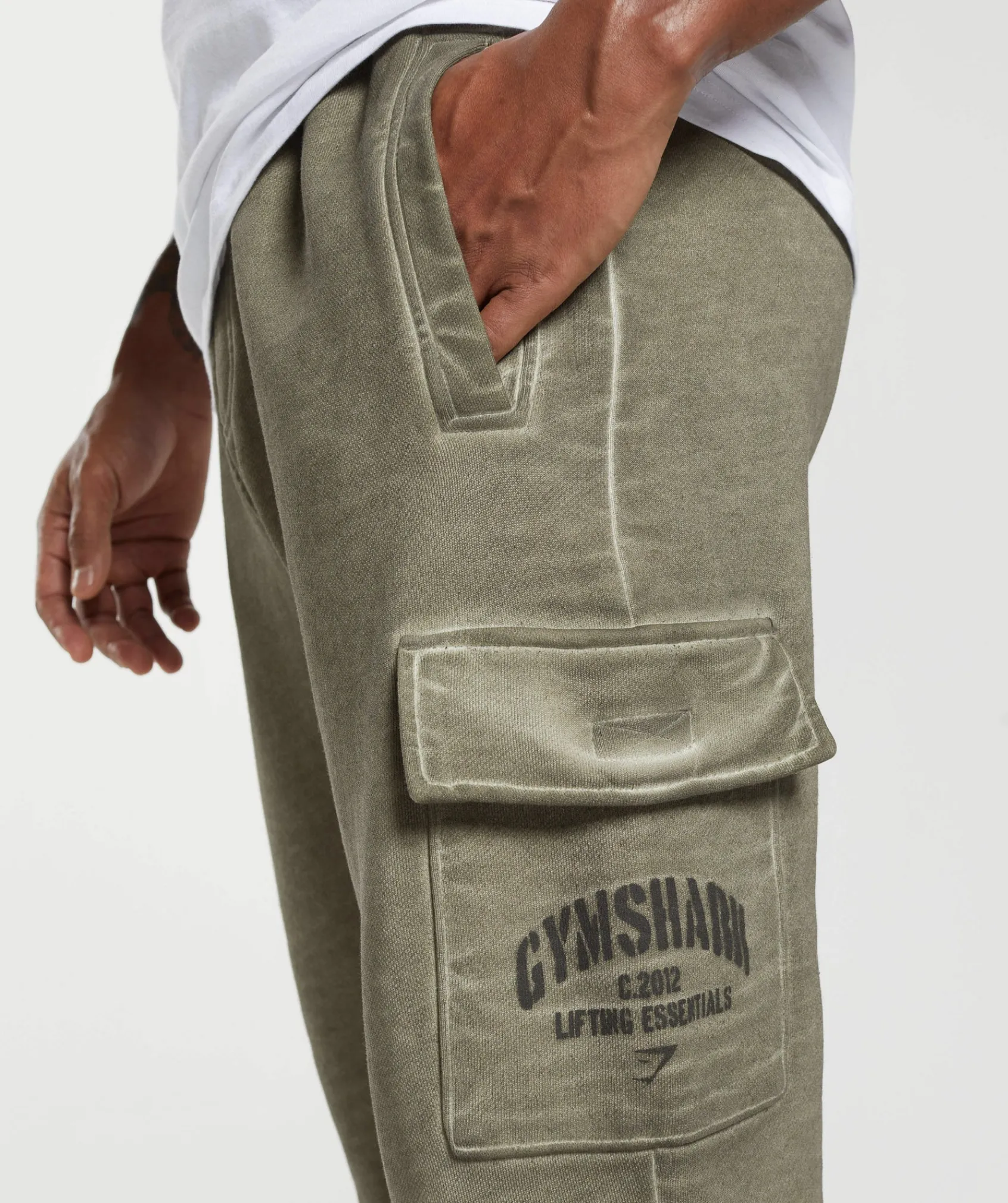 Heren Gymshark Joggingbroeken|Cargobroeken*Heavyweight Washed Cargo Joggers
