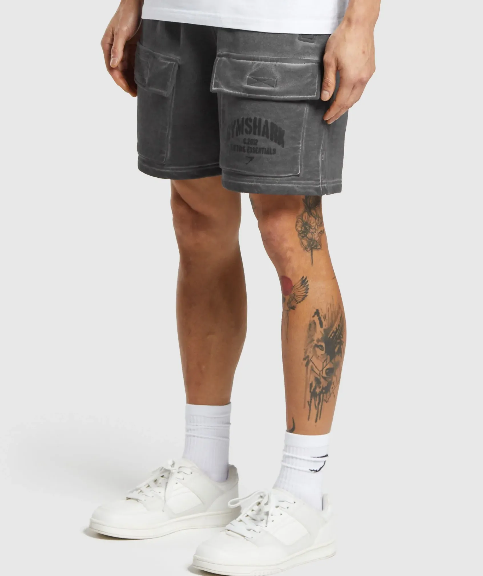 Heren Gymshark Shorts|Cargobroeken*Heavyweight Washed Cargo Shorts