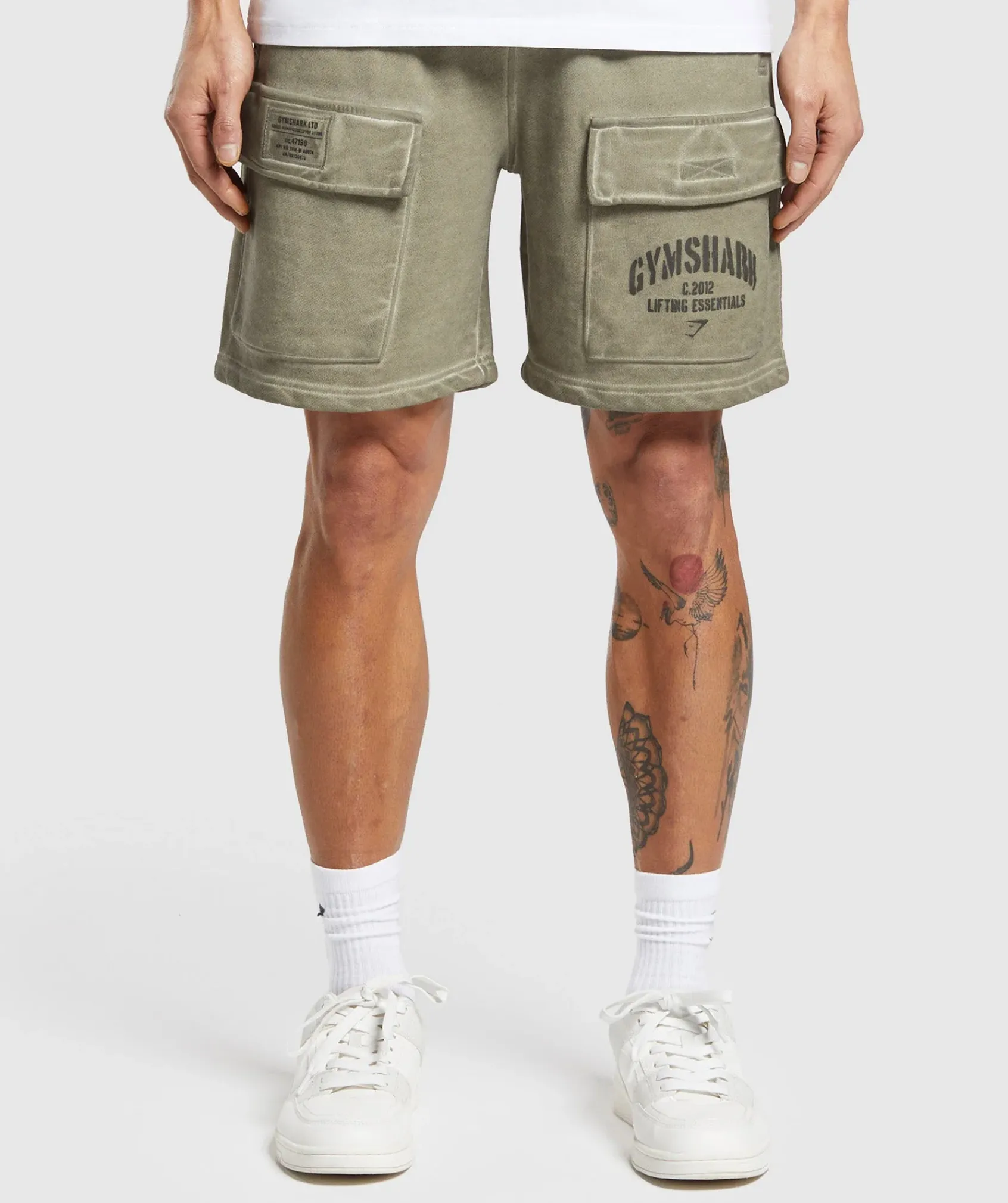 Heren Gymshark Shorts|Cargobroeken*Heavyweight Washed Cargo Shorts