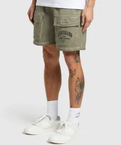 Heren Gymshark Shorts|Cargobroeken*Heavyweight Washed Cargo Shorts