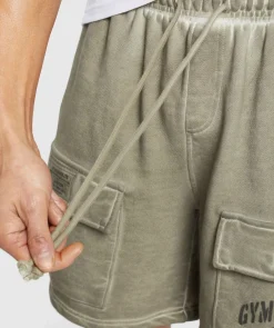 Heren Gymshark Shorts|Cargobroeken*Heavyweight Washed Cargo Shorts
