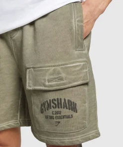 Heren Gymshark Shorts|Cargobroeken*Heavyweight Washed Cargo Shorts
