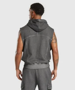 Heren Gymshark Hoodies & Truien*Heavyweight Washed Cut Off Hoodie