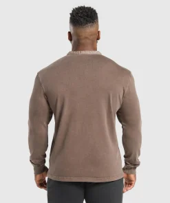 Heren Gymshark T-shirts*Heavyweight Woven Collar Henley
