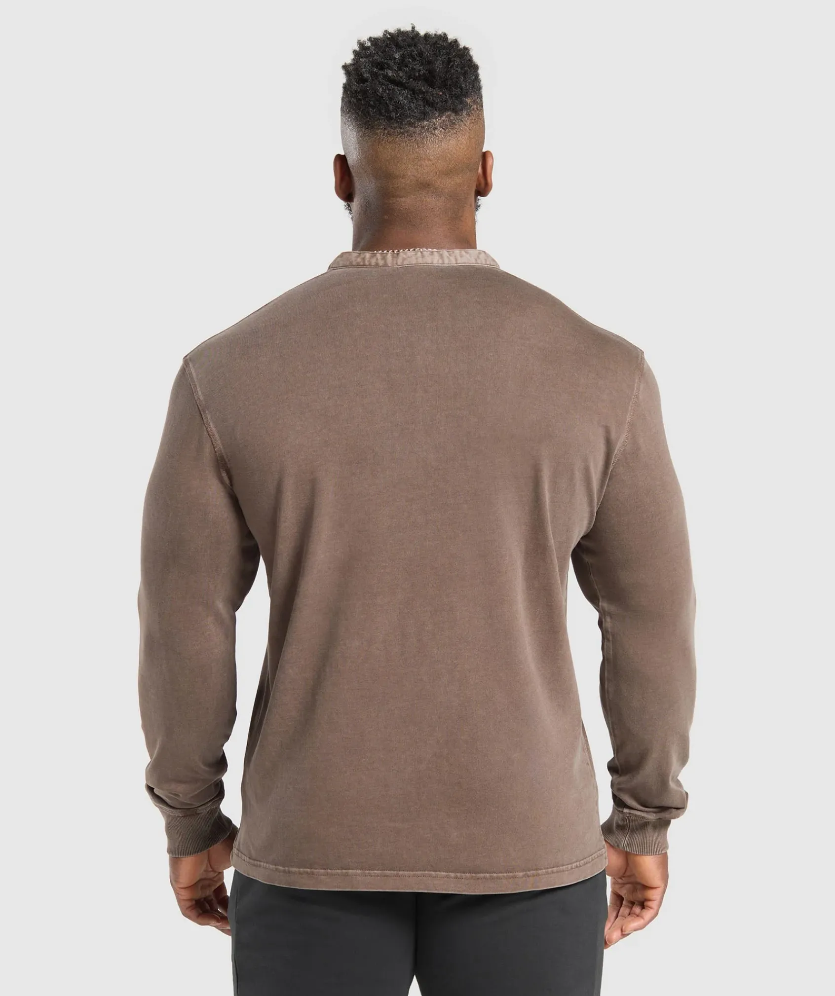 Heren Gymshark T-shirts*Heavyweight Woven Collar Henley