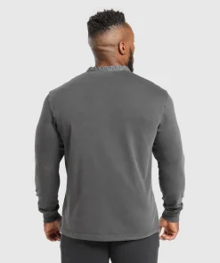 Heren Gymshark T-shirts*Heavyweight Woven Collar Henley