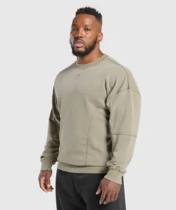 Heren Gymshark Hoodies & Truien*Heritage Washed Crew