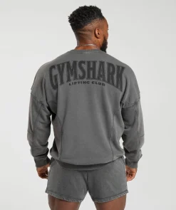 Heren Gymshark Hoodies & Truien*Heritage Washed Crew