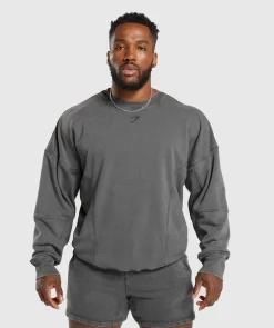 Heren Gymshark Hoodies & Truien*Heritage Washed Crew
