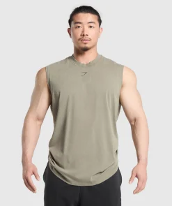 Heren Gymshark Tanktops*Heritage Washed Cut Off Tank