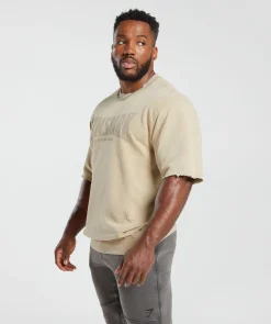 Heren Gymshark T-shirts*Heritage Washed Short Sleeve Crew