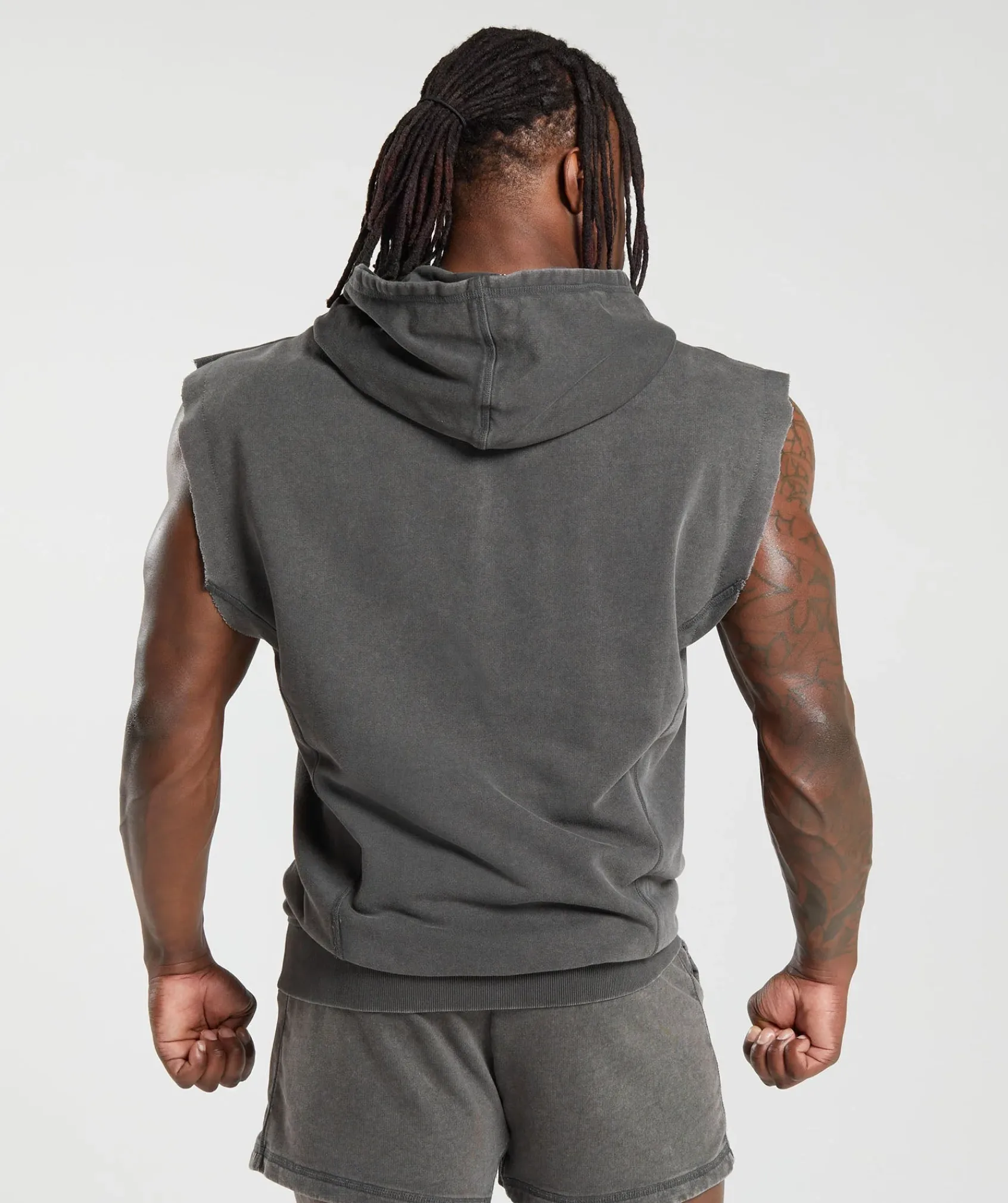 Heren Gymshark Sportjacks|Hoodies & Truien*Heritage Washed Sleeveless Zip Hoodie