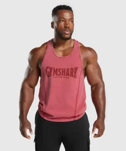 Heren Gymshark Stringers|T-shirts*Heritage Washed Stringer