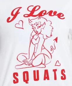 DAMES Gymshark T-shirts*I Love Squats Graphic Oversized Tee