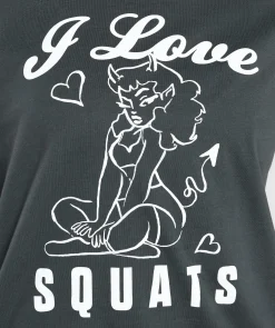 DAMES Gymshark T-shirts*I Love Squats Graphic Oversized Tee
