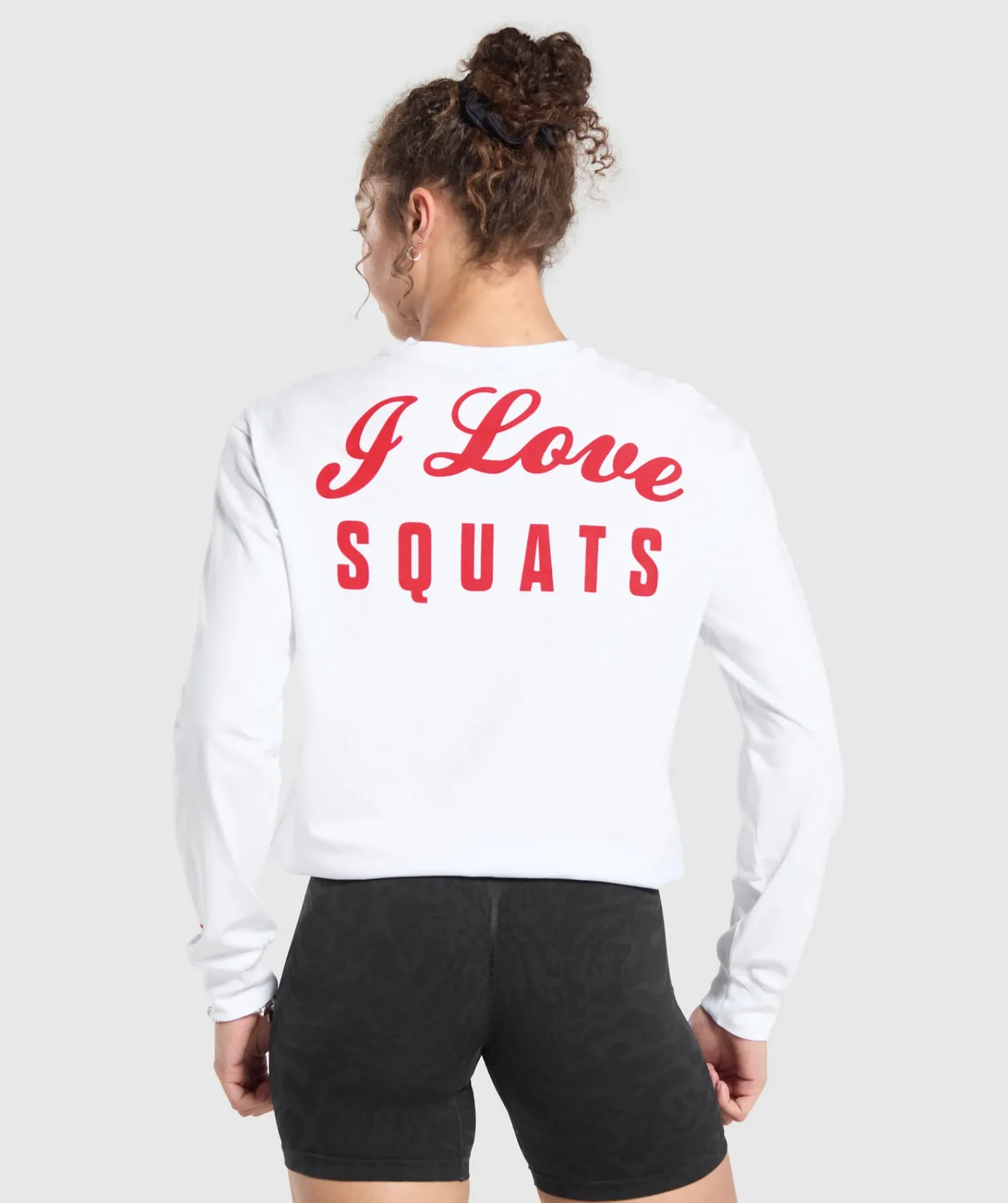 DAMES Gymshark T-shirts*I Love Squats Long Sleeve Skater