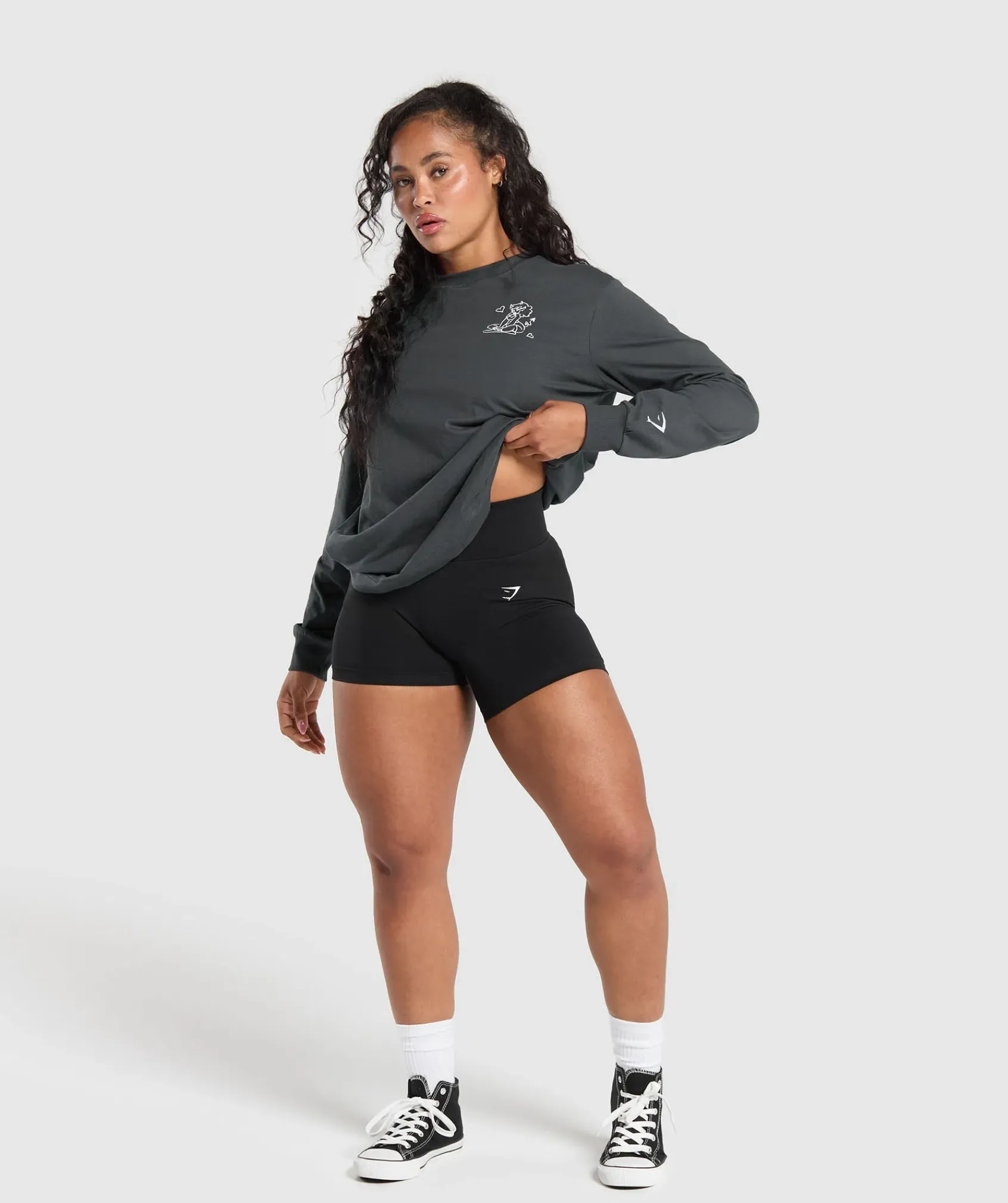 DAMES Gymshark T-shirts*I Love Squats Long Sleeve Skater