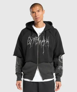 Heren Gymshark Hoodies & Truien*Layered Zip Up Hoodie