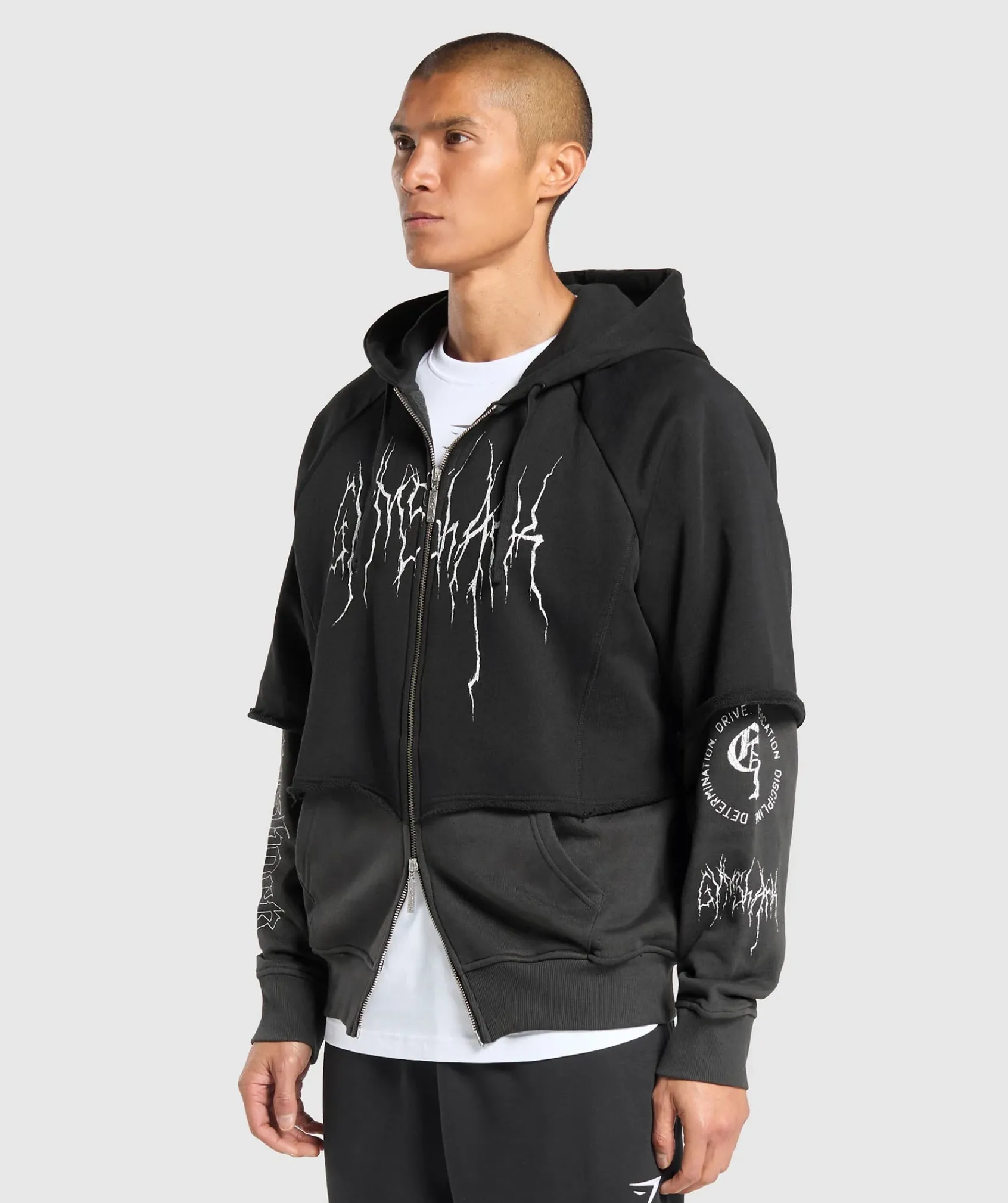 Heren Gymshark Hoodies & Truien*Layered Zip Up Hoodie