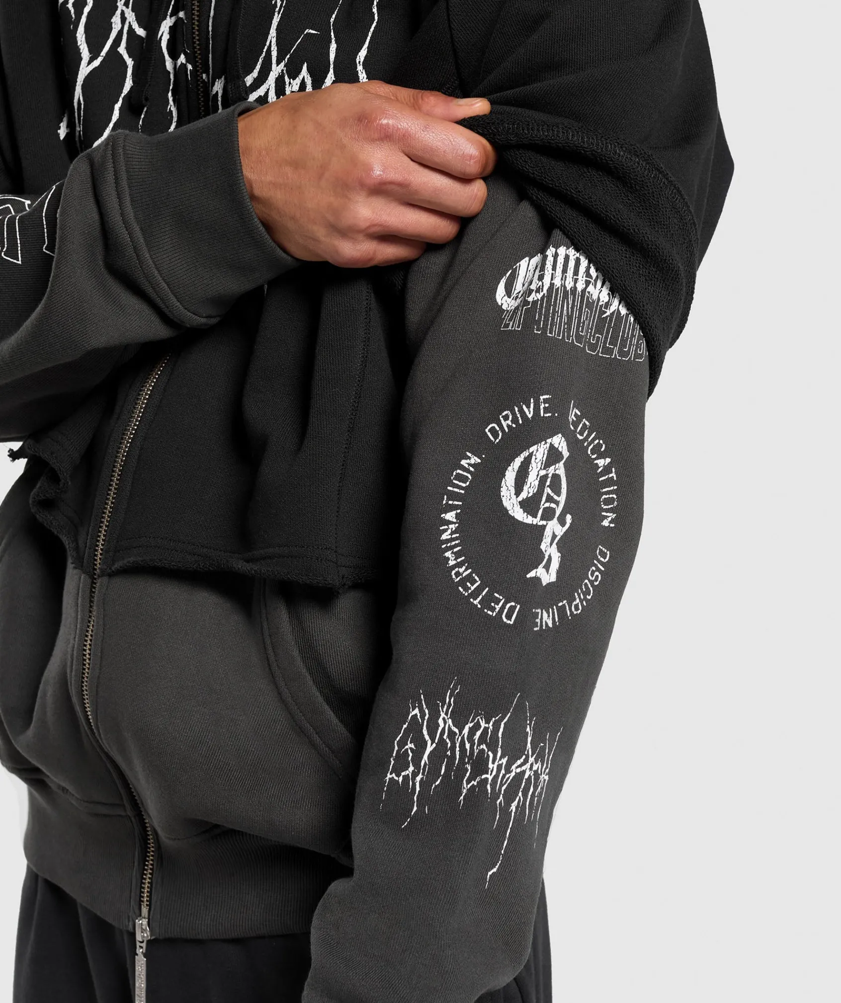 Heren Gymshark Hoodies & Truien*Layered Zip Up Hoodie