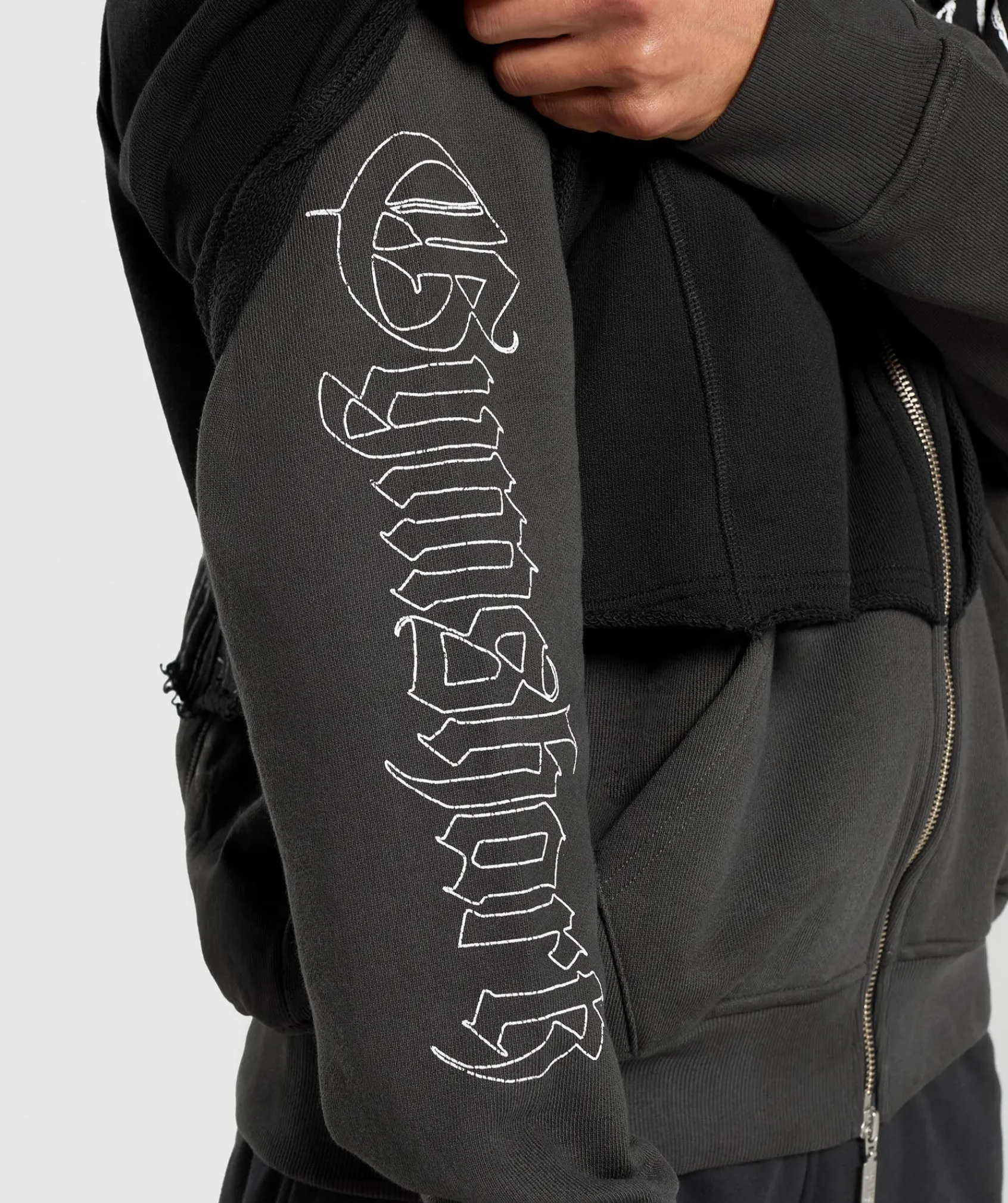 Heren Gymshark Hoodies & Truien*Layered Zip Up Hoodie