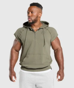 Heren Gymshark Hoodies & Truien*Legacy 1/4 Zip Cap Sleeve Hoodie