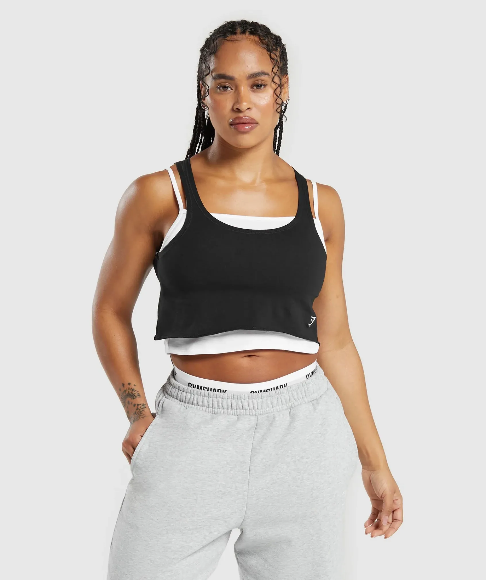 DAMES Gymshark Croptops|Tanktops*Lifting 2 In 1 Crop Tank