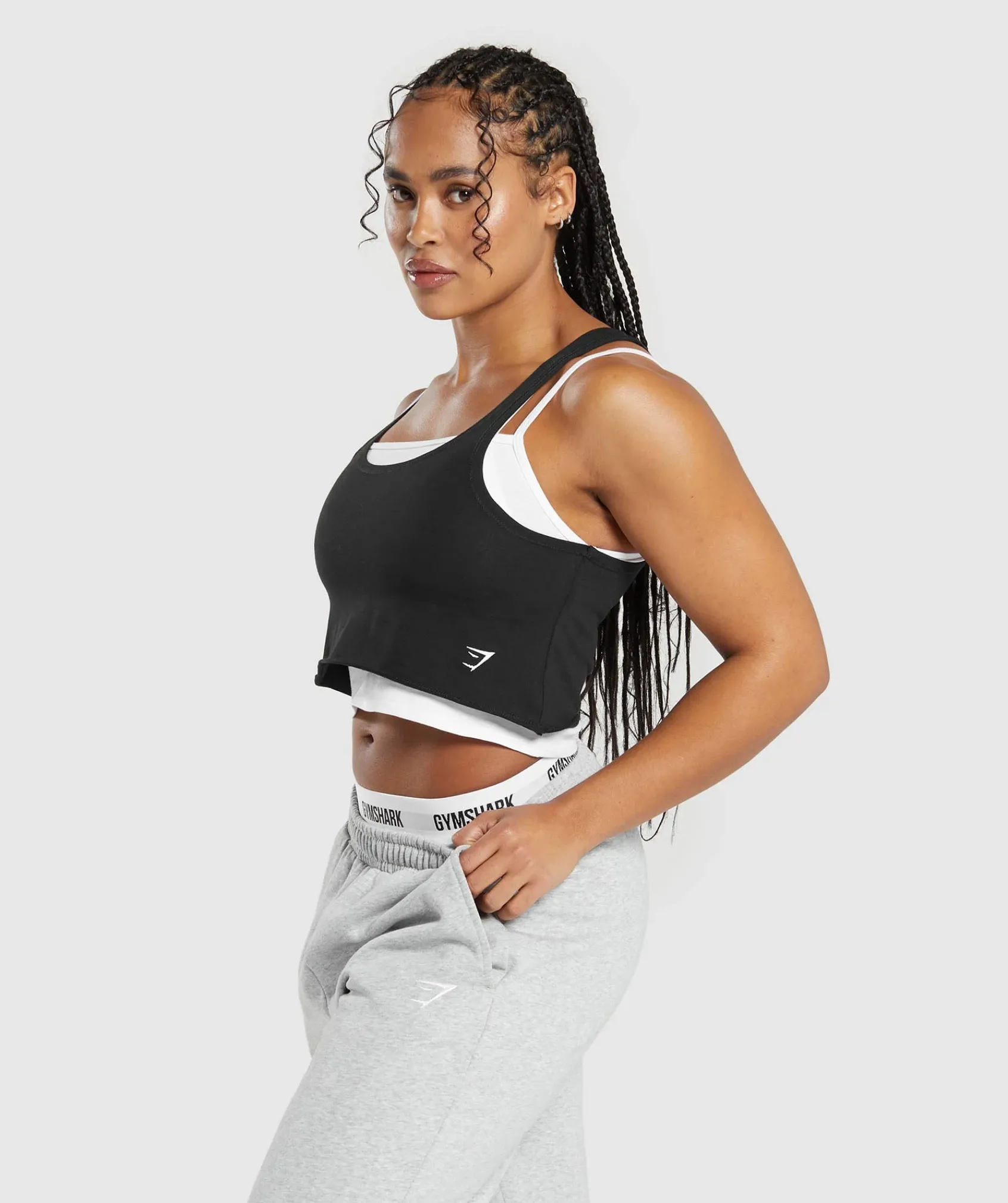 DAMES Gymshark Croptops|Tanktops*Lifting 2 In 1 Crop Tank