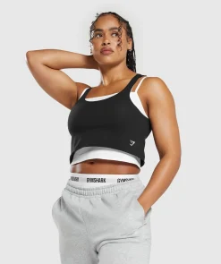 DAMES Gymshark Croptops|Tanktops*Lifting 2 In 1 Crop Tank
